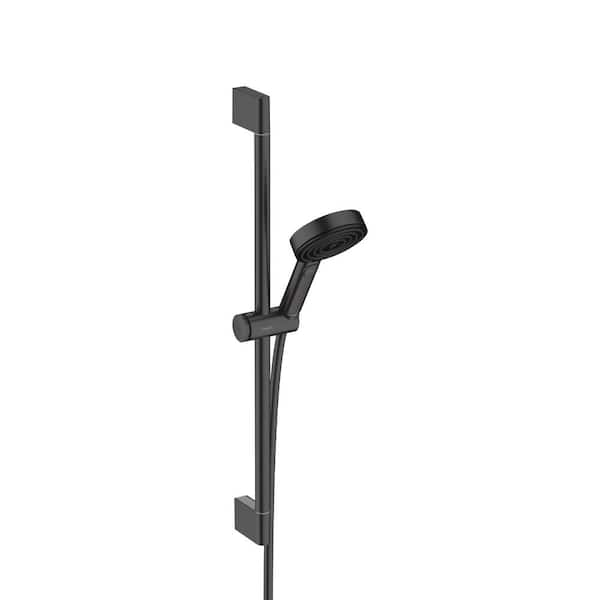 Hansgrohe Pulsify S 1-Spray Wall Bar Shower Set in Matte Black