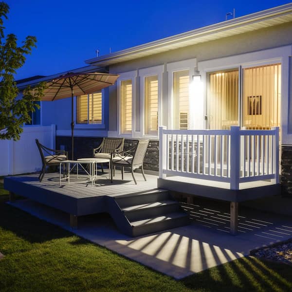 30 Watt 950 Lumen Black Plug-in RGB Integrated LED Flood Light, Outdoor Security Light with Dusk to Dawn Sensor