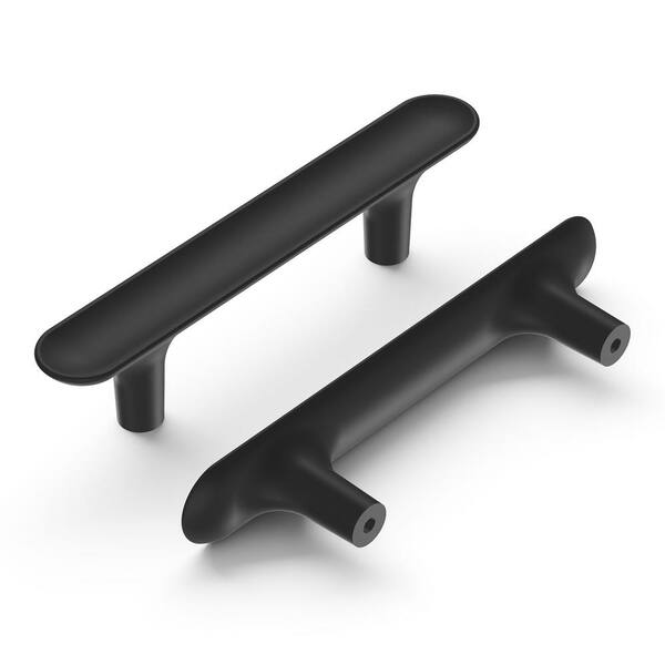 HICKORY HARDWARE Maven Collection Pull 3 in. (76 mm) Center to Center Matte Black Finish Modern Zinc Bar Pull (1 Pack )