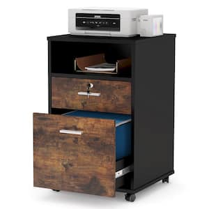 woodfiling drawers office 25.5x17.5x15.5" MOBILE FILE CABINET ROLLblack 