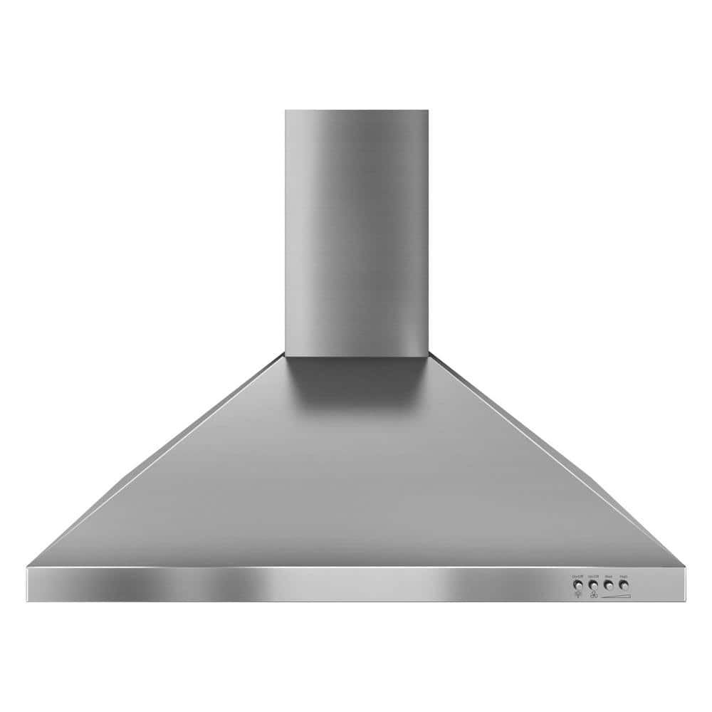 30 in. 300 CFM Wall Mount Canopy Range Hood with Light in Stainless Steel