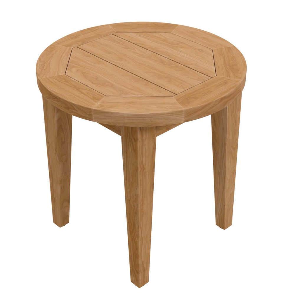 Brisbane Natural Teak Wood Outdoor Patio Side Table