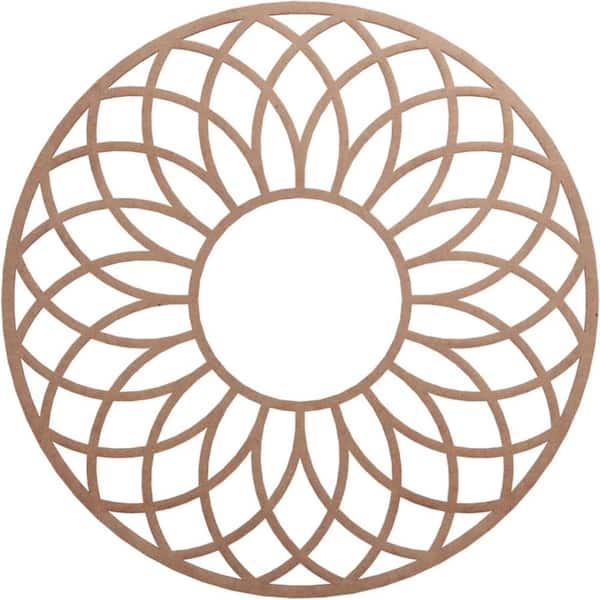 Ekena Millwork 0.375 in. x 34 in. x 34 in. Wood Medallion Moulding