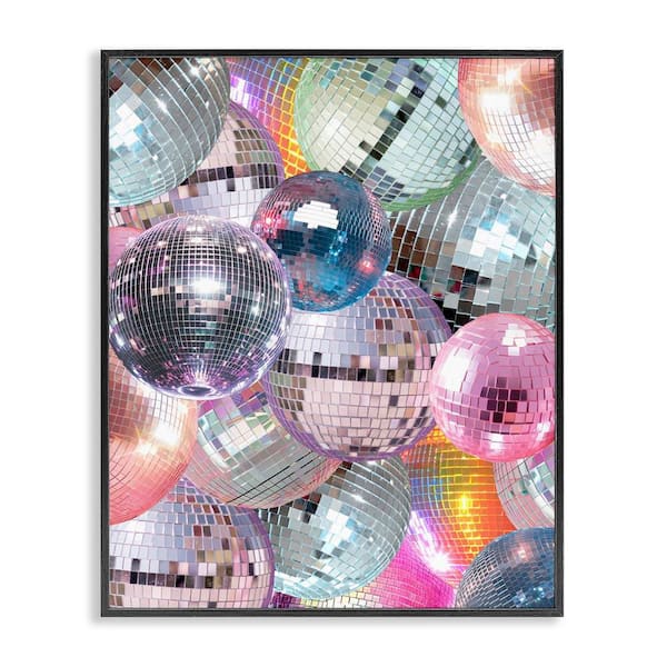 Pastel Disco Balls Cluster by Daphne Polselli Black Framed Music Giclee Art Print 30 in. x 24 in.