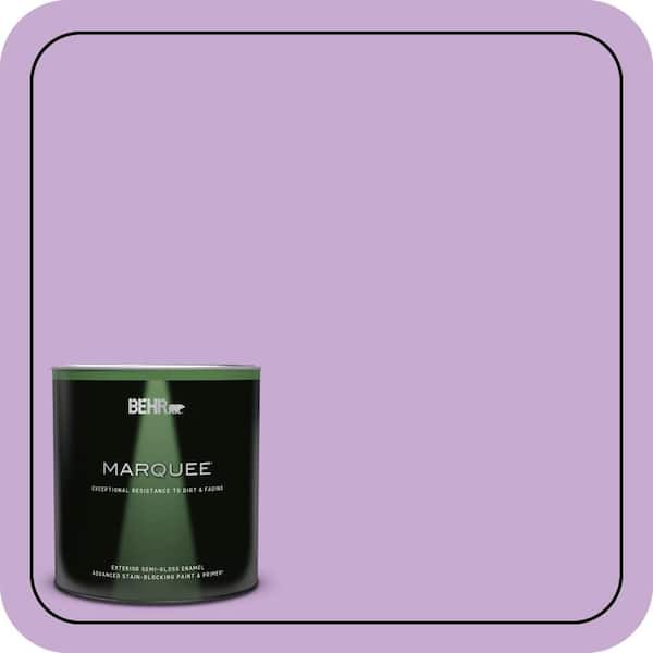 BEHR MARQUEE 1 qt. #660B-4 Pale Orchid Semi-Gloss Enamel Exterior Paint & Primer