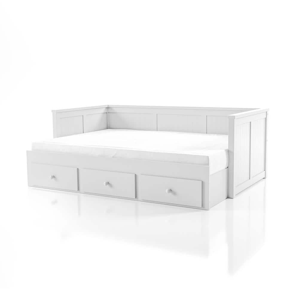 Furniture of America Iriqoui White Full Daybed with Drawers IDF