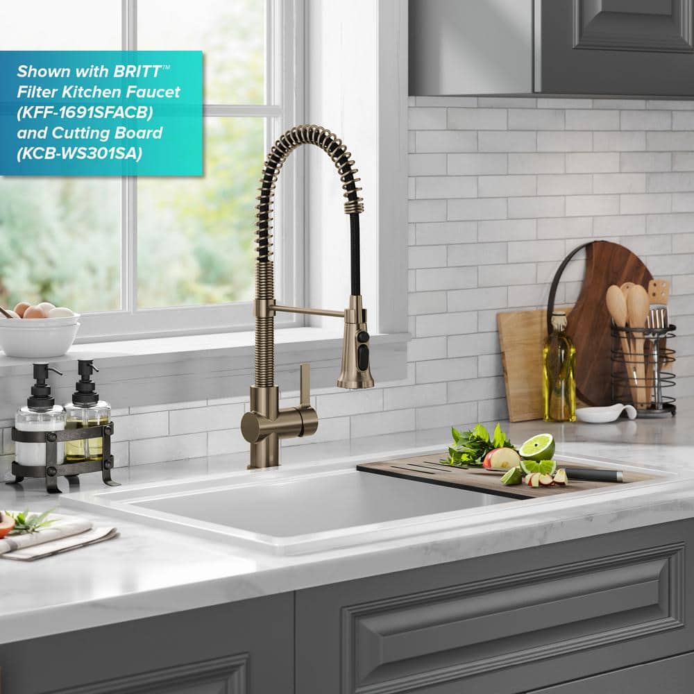 Gloss White Fireclay 33 Inch Single Bowl Drop-In Kitchen Sink