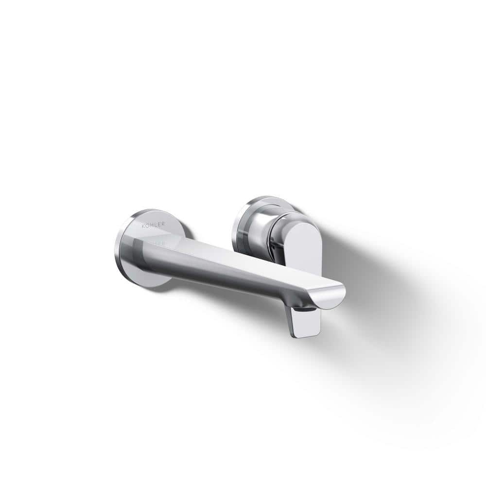 Polished Chrome Single-Handle Wall-Mount Bathroom Faucet