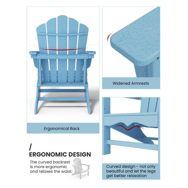 Light blue cheap plastic adirondack chairs