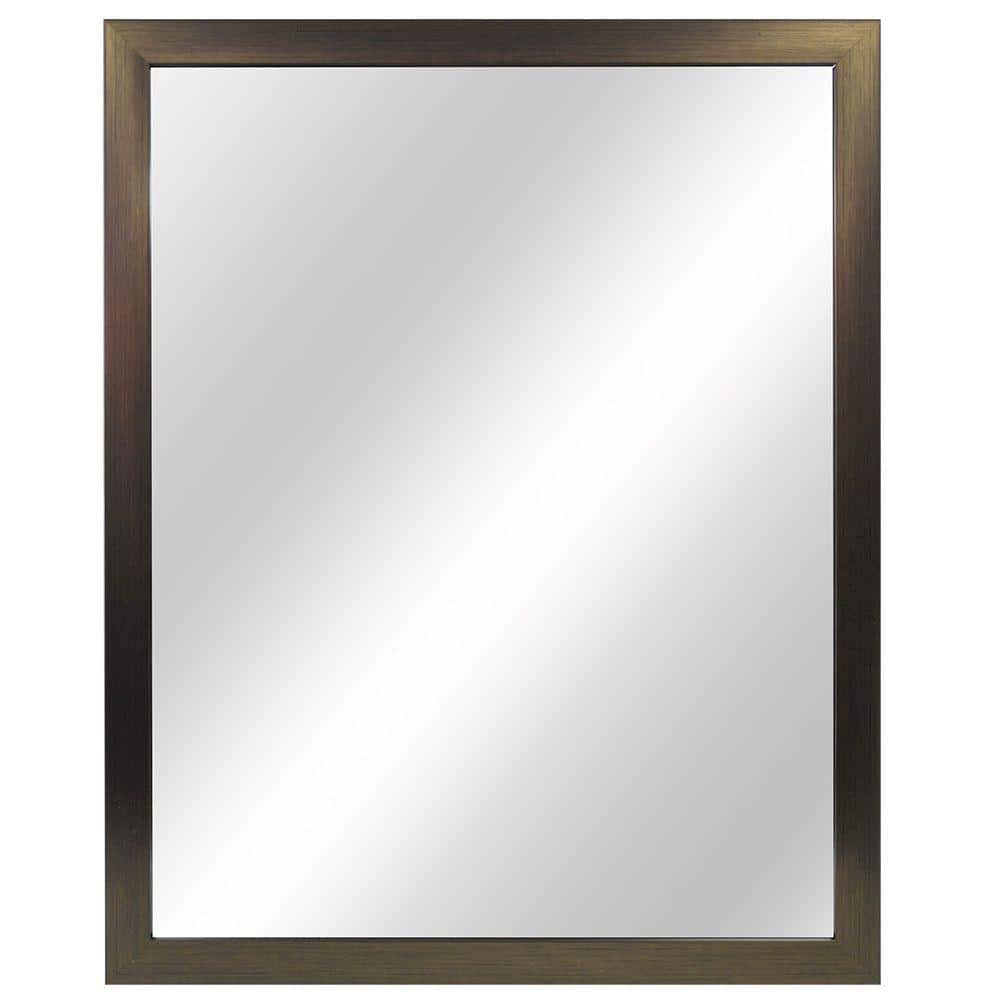 Home Decorators Collection 24 In W X 30 In H Framed Rectangular Anti Fog Bathroom Vanity Mirror In Oil Rubbed Bronze Finish 81162 The Home Depot