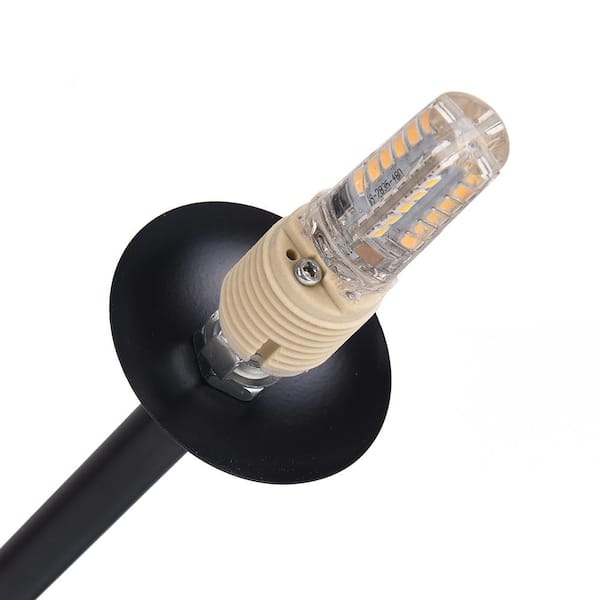 HUOKU CEDER 15-Light 50.4 in. W Black Chandelier with Smoked Glass