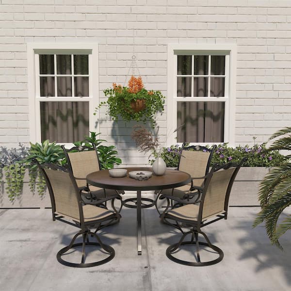 48 inch round patio store table with umbrella hole