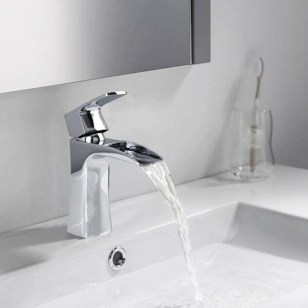 thumbnail image 2 of Xifumixertaps Waterfall Bathroom Sink Faucet – Single Lever, Chrome Finish 2 of 4