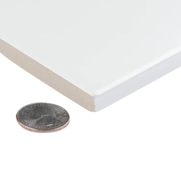 Textile Basic Kayak White 6-1/2 in. x 12-1/2 in. Porcelain Floor and Wall Tile (8.4 sq. ft./Case)
