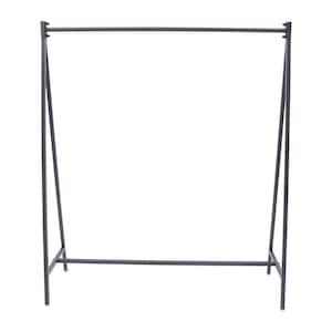 Black Metal Clothes Rack Freestanding Garment Display Stand 47 in. W x 55 in. H