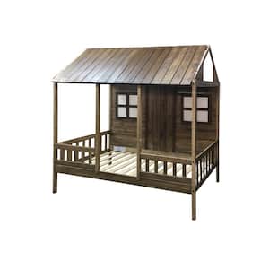 Front Porch Rustic Driftwood Twin Low Loft Bed
