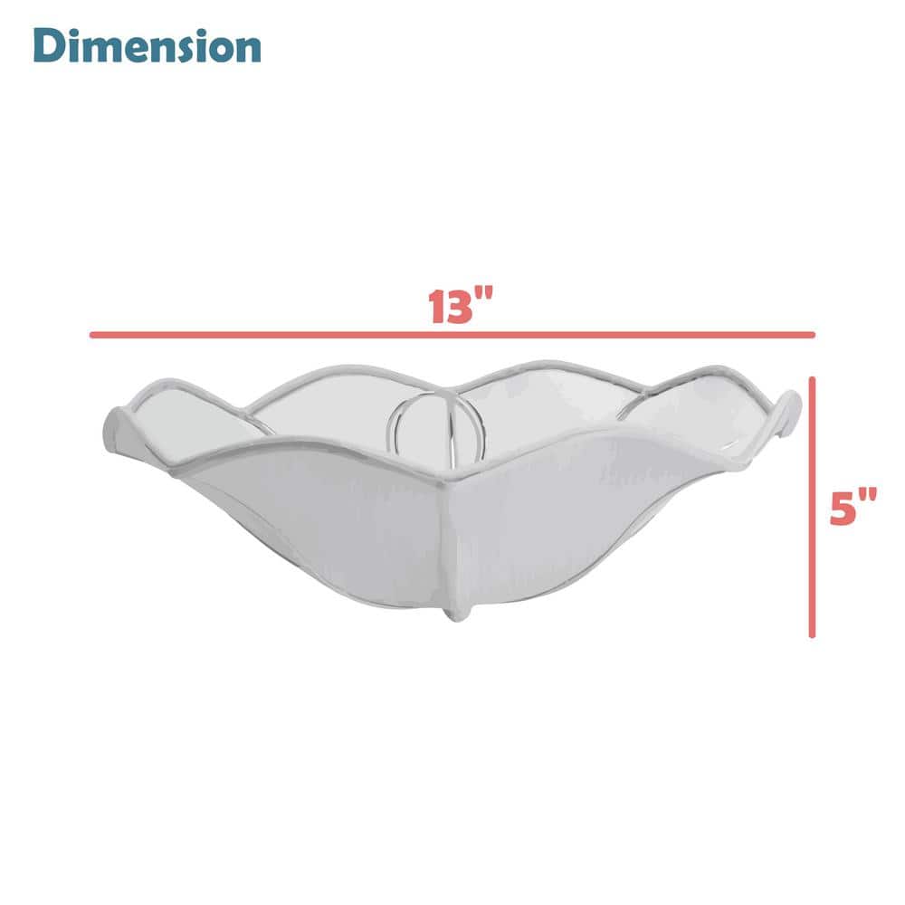 13'' Off-White Faux Linen Bowl Lamp Shade