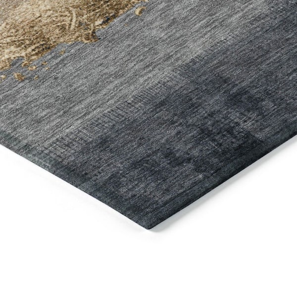 Chantille Machine Washable Indoor/Outdoor Abstract ACN1883 Gold 5 ft. x 7 ft. 6 in. Accent Rug