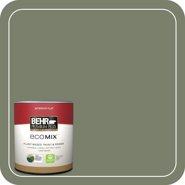 1 qt. #430F-5 Bahia Grass Flat EcoMix Plant-Based Interior Paint & Primer