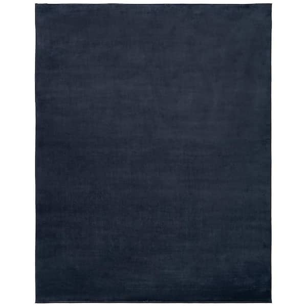 Loft Dark Gray 9 ft. x 12 ft. Machine Washable Modern Solid Area Rug