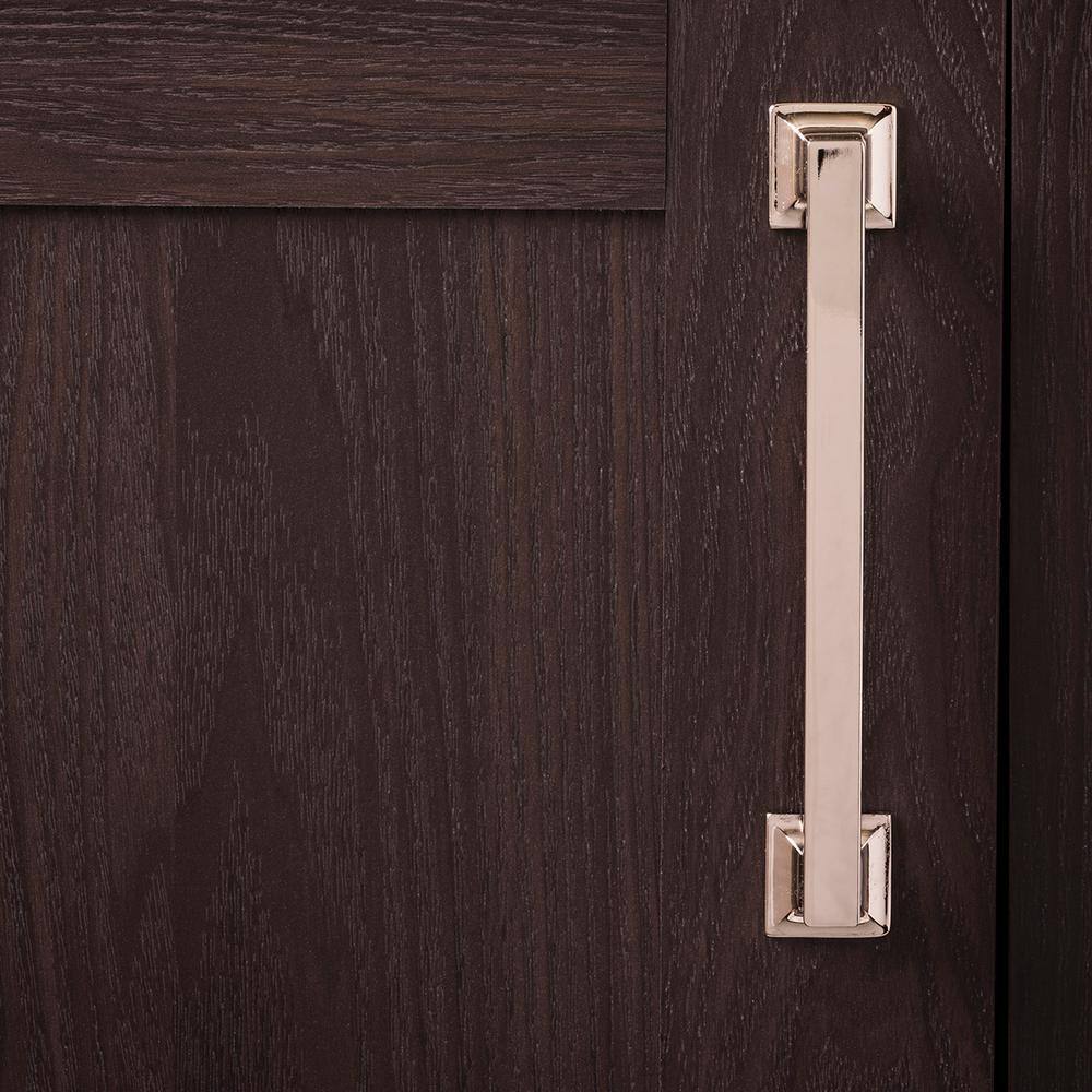 Polished Nickel Modern Kitchen Cabinet Handle with Mounting Hardware
