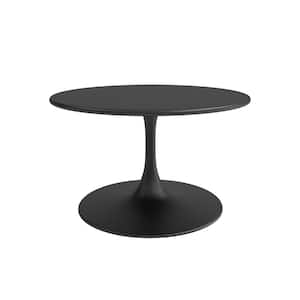 Kurv Bistro 31.5 in. Black Round Metal Coffee Table