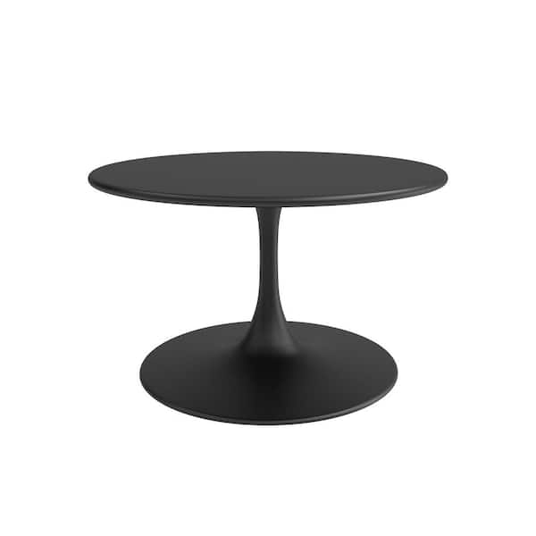 Jamesdar Kurv Bistro 31.5 in. Black Round Metal Coffee Table