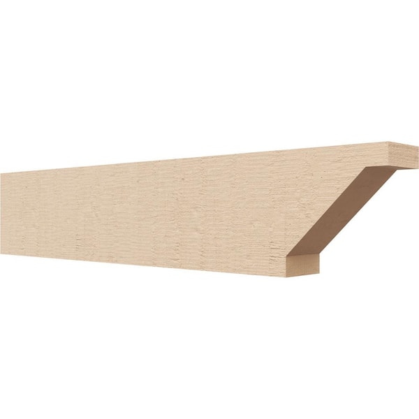Ekena Millwork 2-in. x 4-in. x 20-in. Burlington Woodgrain, Primed Tan Timberthane Polyurethane Rafter Tail Brace