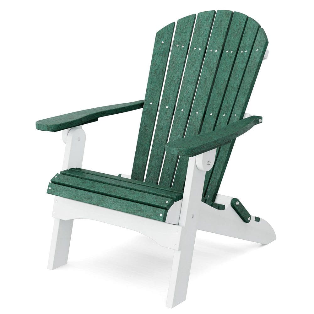 Heritage Turf Green and White Plastic Outdoor Folding Adirondack Chair price history on PriceWatchPro