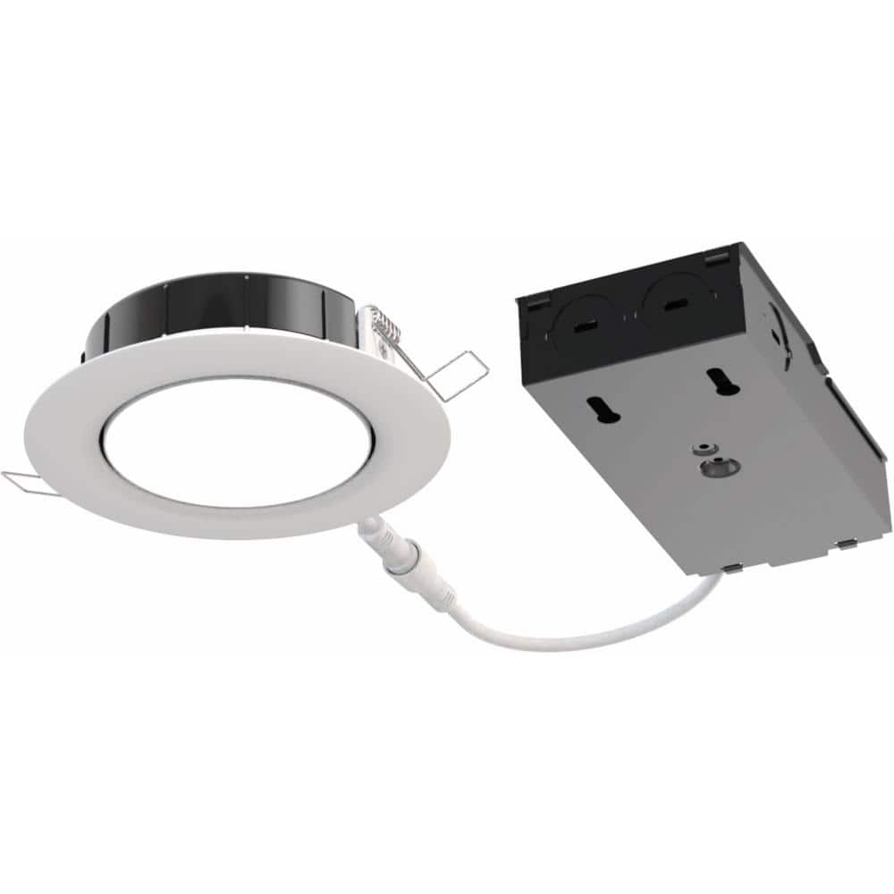 UPC 196182146985 product image for 4 in. Smart Tunable Canless Adjustable Integrated LED Matte White Recessed Light | upcitemdb.com