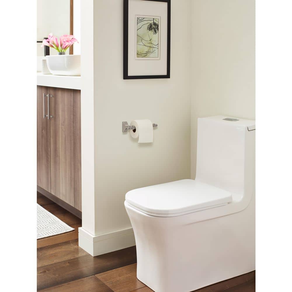 Brushed Nickel Pivoting Double Post Toilet Paper Holder