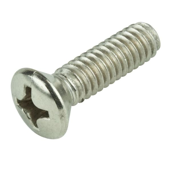 Everbilt #8-32 x 2-1/2 in. Phillips Oval Stainless Steel Machine Screw (2-Pack)