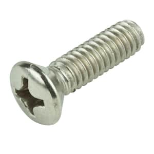 1/4 in.-20 x 1-1/4 in. Phillips Oval Stainless Steel Machine Screw (15-Pack)