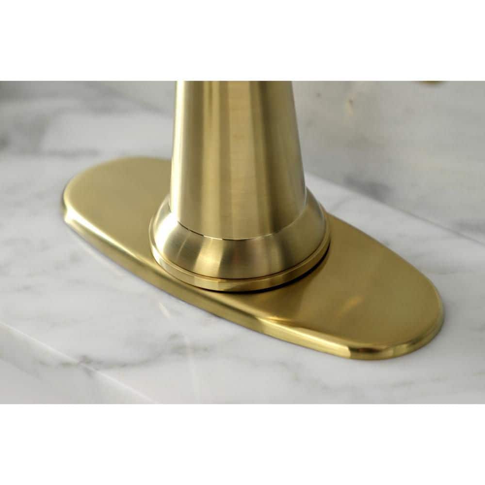 Nautical Elegance Brushed Brass Single-Handle Bathroom Faucet