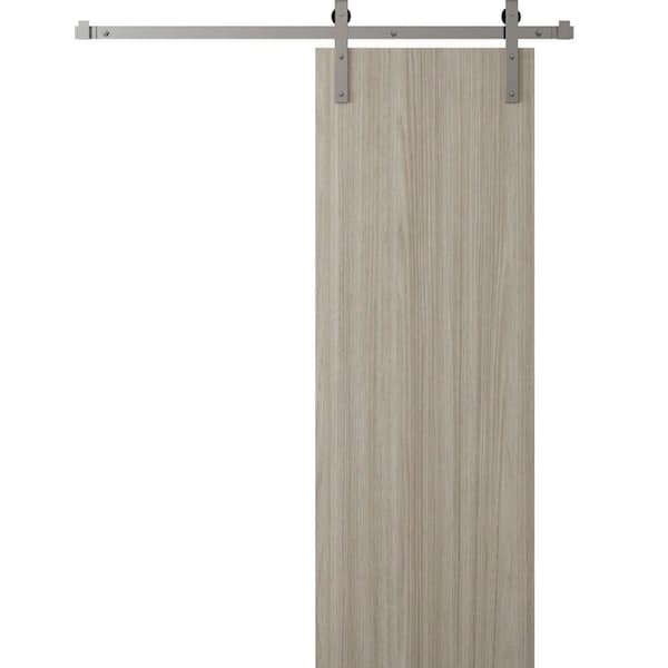 3011 18 in. x 96 in. Sold Core Oak Franko Color Wood Sliding Barn Door with Hardware Kit