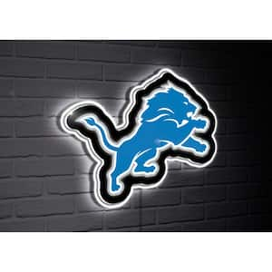 Detroit Lions Team Logo Shaped Plug in LED Lighted Sign