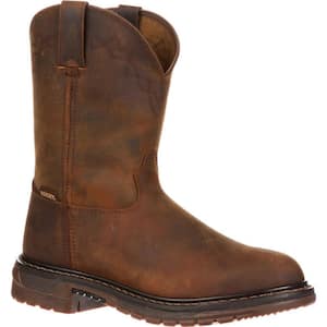 Men's Original Ride Roper Western Boot - Soft Toe - Brown Size 10(M)