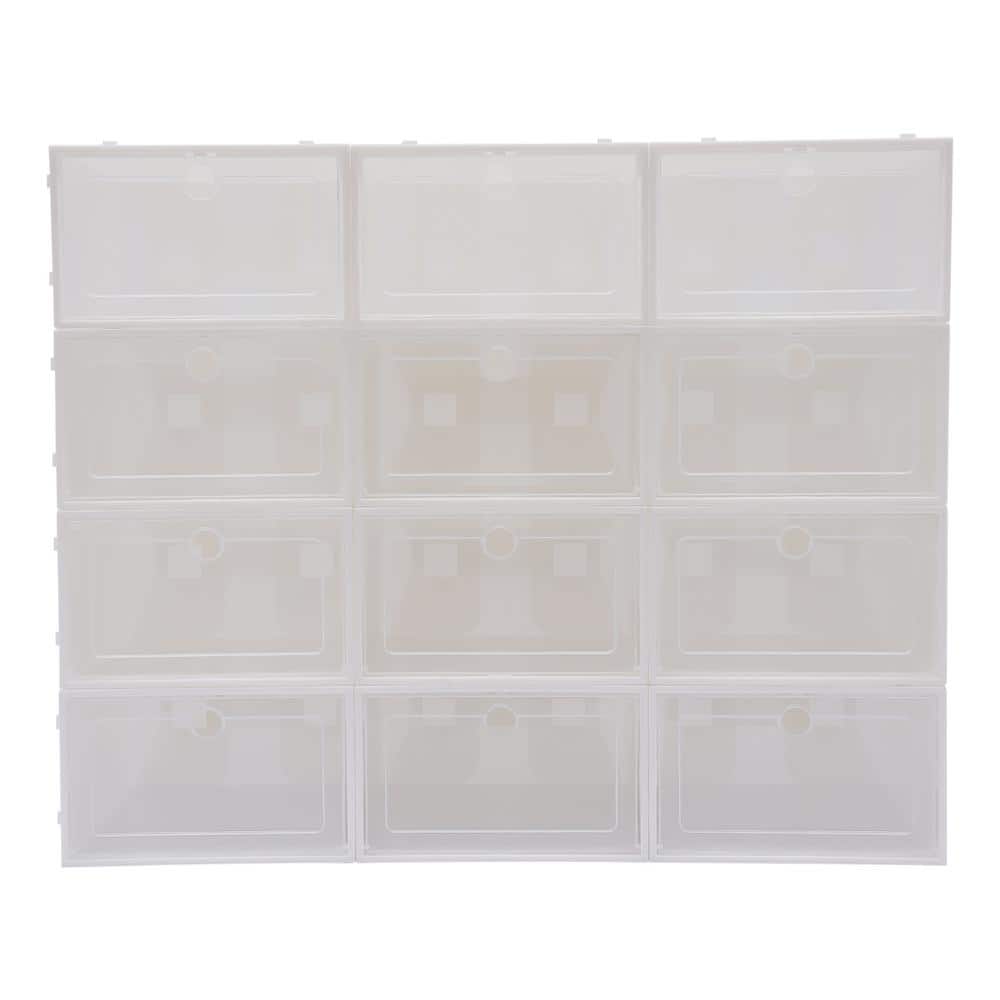 Life Story 12-Pair Clear Plastic Shoe Boxes 3 x SHB-4 - The Home Depot