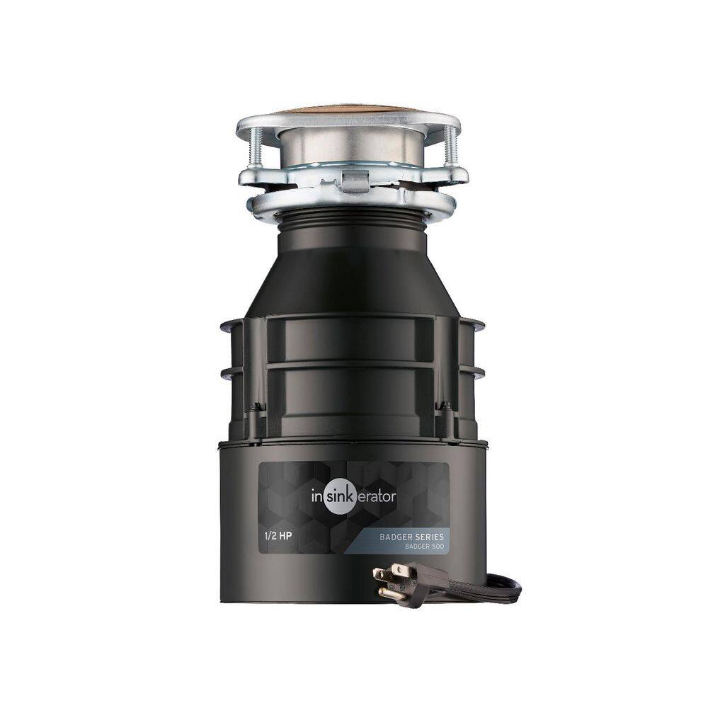 Badger 500 W/C, 1/2 HP Continuous Feed Kitchen Garbage Disposal with Power Cord and Putty-Free Sink Seal, Badger Series price history on PriceWatchPro