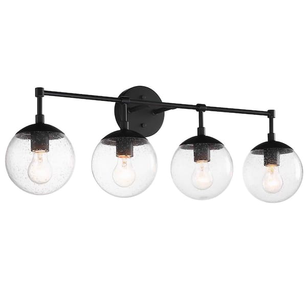 Design House Gracelyn Vanity Light in Black, 4-Light