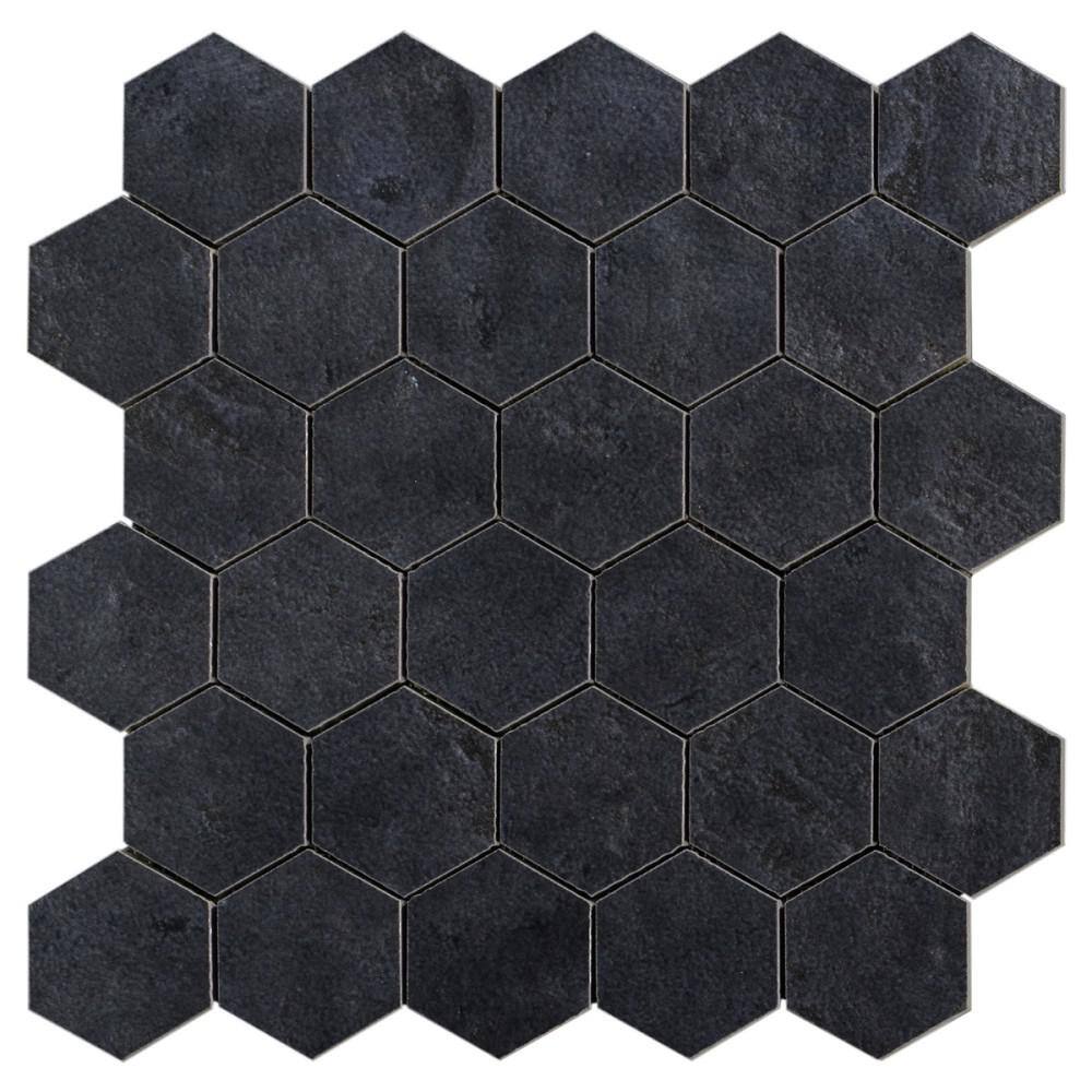 Mantis Black Gold 6 in. x 0.35 in. Matte Porcelain Floor and Wall Mosaic Tile Sample price history on PriceWatchPro