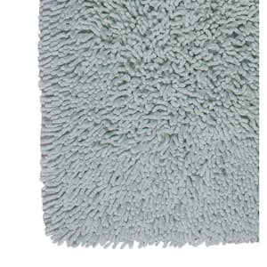 Shaggy Lux Bath Rug 100% Cotton Bath Rugs Set, 24x36 Rectangle, Aqua