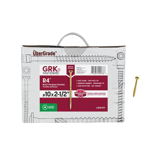 #10 x 2-1/2 in. Star Drive Torx Bugle Head Multi-Purpose R4 Wood Screw (2500-Pack)