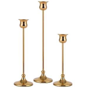 FLARDOR Gold Candle Holders Set Of 3 - Elegant Taper Candlestick Holders For Table Decor - View #13