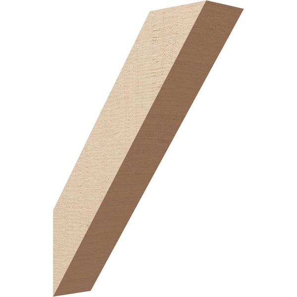 Ekena Millwork 3 in. x 16 in. x 12 in. Traditional Rough Cedar Woodgrain Timberthane Polyurethane Knee Brace, Primed
