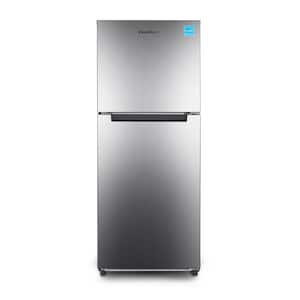 24 in. Wide 10 cu. ft. Top Freezer Refrigerator in Stainless Steel
