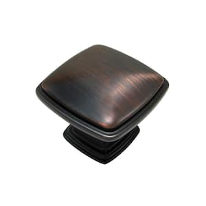 Charlemagne Collection 1-1/4 in. (31 mm) x 1-1/4 in. (31 mm) Brushed Oil-Rubbed Bronze Transitional Cabinet Knob