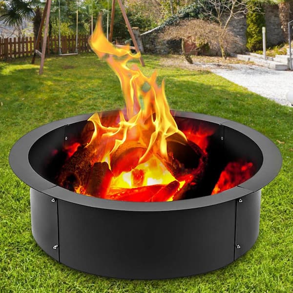 Fire Pit Ring/Liner Campfire Pit 36”Outside Firepit Insert Home 