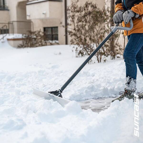 thumbnail image 2 of Zoro Select 21Ac98 Snow Shovel – 22.25" Wide Aluminum/Plastic Blade, 42" Length, D-Handle 2 of 4