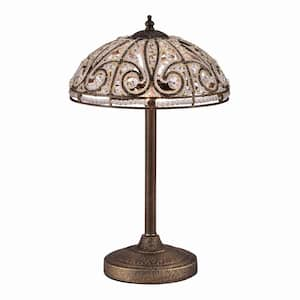 12 in. 2-Light Indoor Predima Bronze Finish Table Lamp